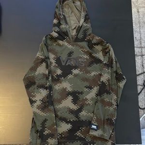 Boys Vans Hooded Long Sleeve Camo Shirt